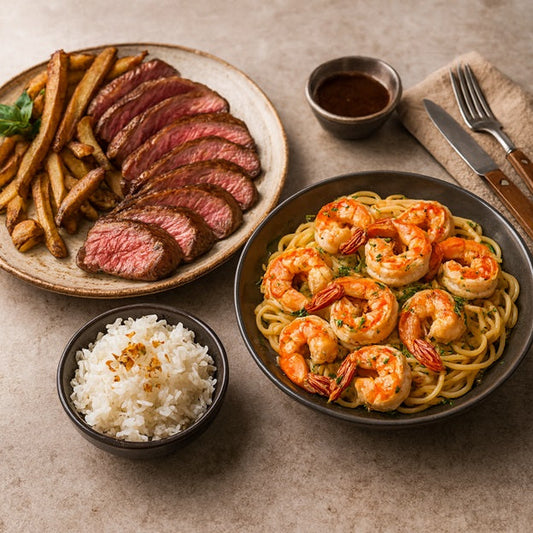 The Best of Both Worlds: Meet Our Premium Ribeye + Peeled Shrimp Surf & Turf Bundle (Save ₱30!)