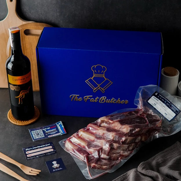 The Perfect Gift for Every Steak Lover: The Fat Butcher Gift Set with Wine