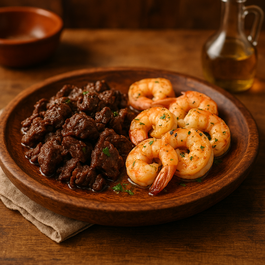Filipino Surf and Turf: Garlic Butter Shrimp + Tapa Ribeye