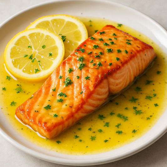 Pan-Seared Salmon with Lemon Butter Sauce – A Perfect Date Night Dish