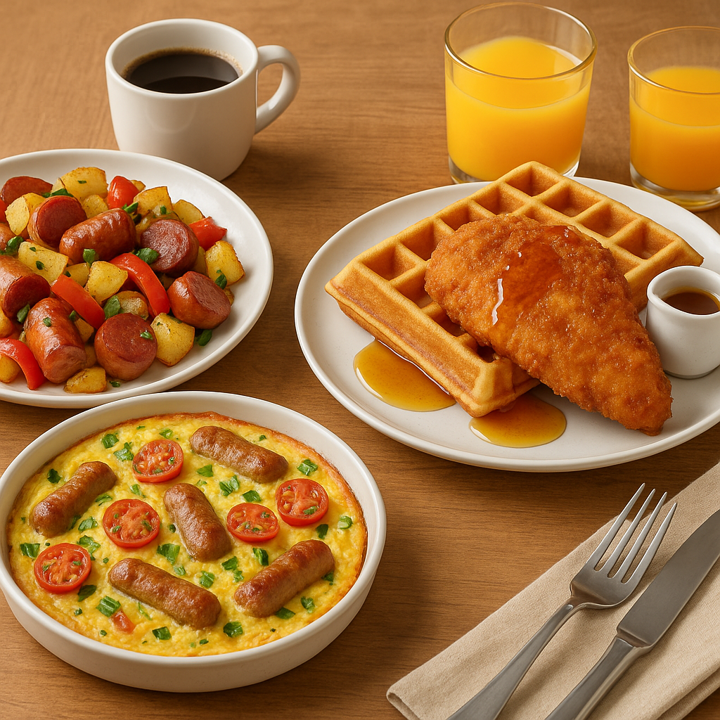 Brunch Like a Pro: 3 Easy Recipes with Hungarian Sausage, Honey-Cured Chicken, and Breakfast Links