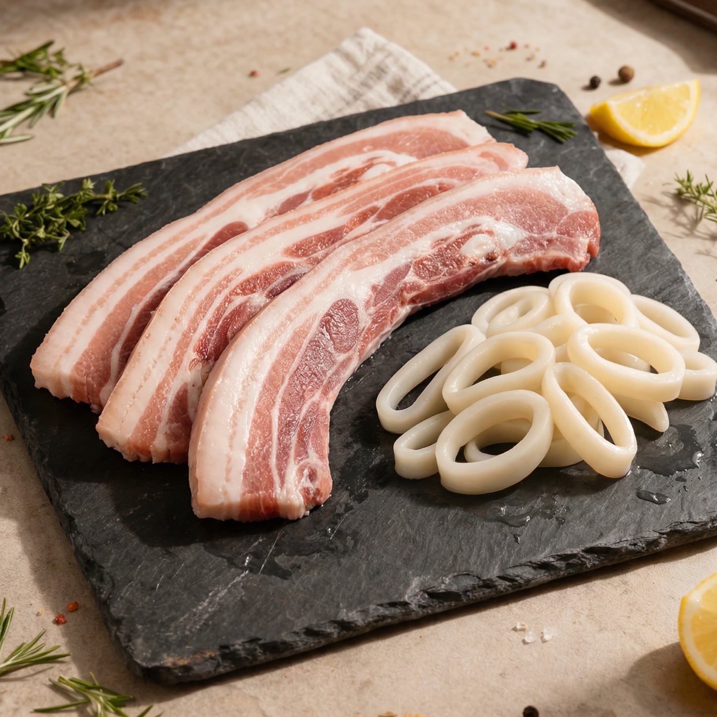 Pork Belly (Liempo) + Squid Rings (Save P30)