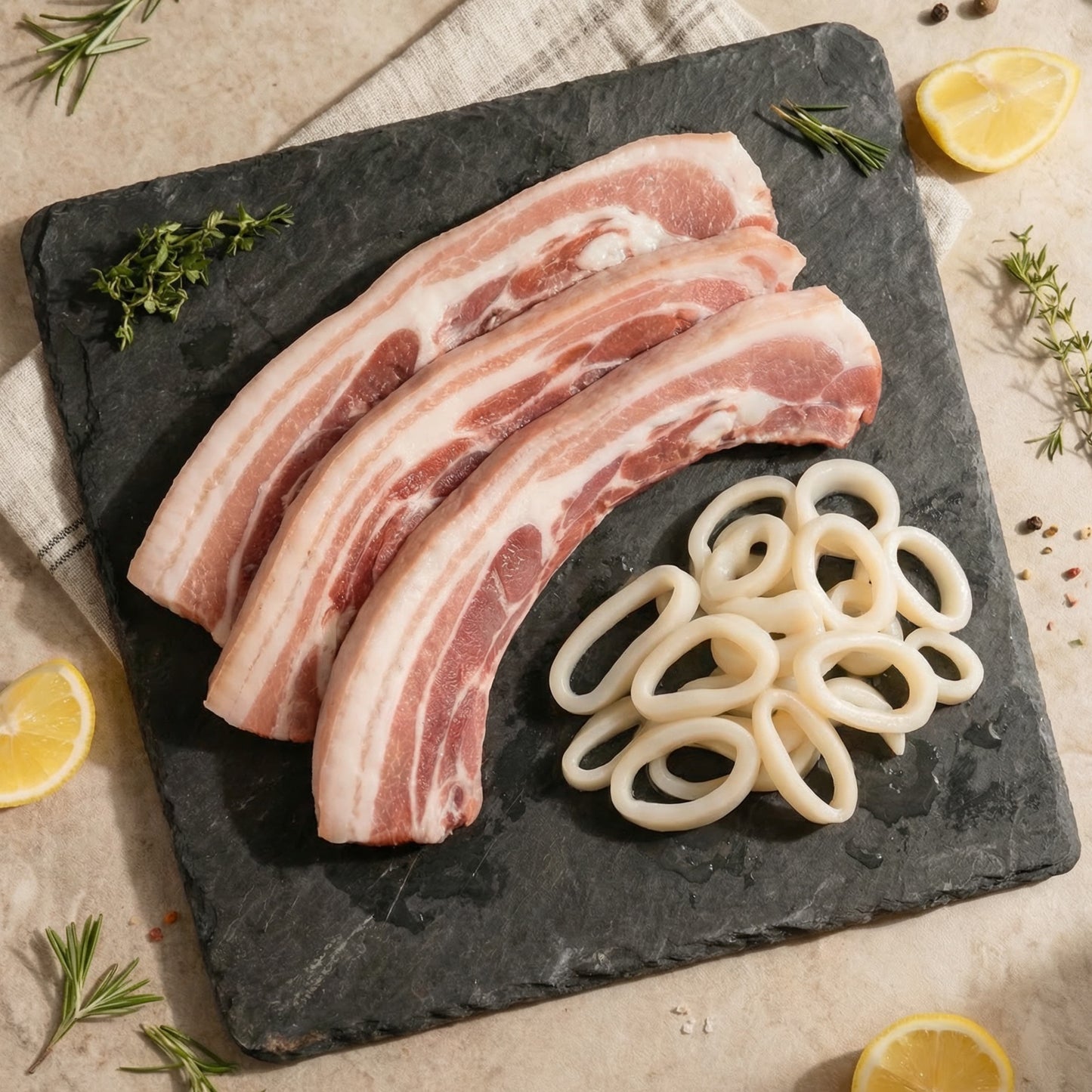 Pork Belly (Liempo) + Squid Rings (Save P30)