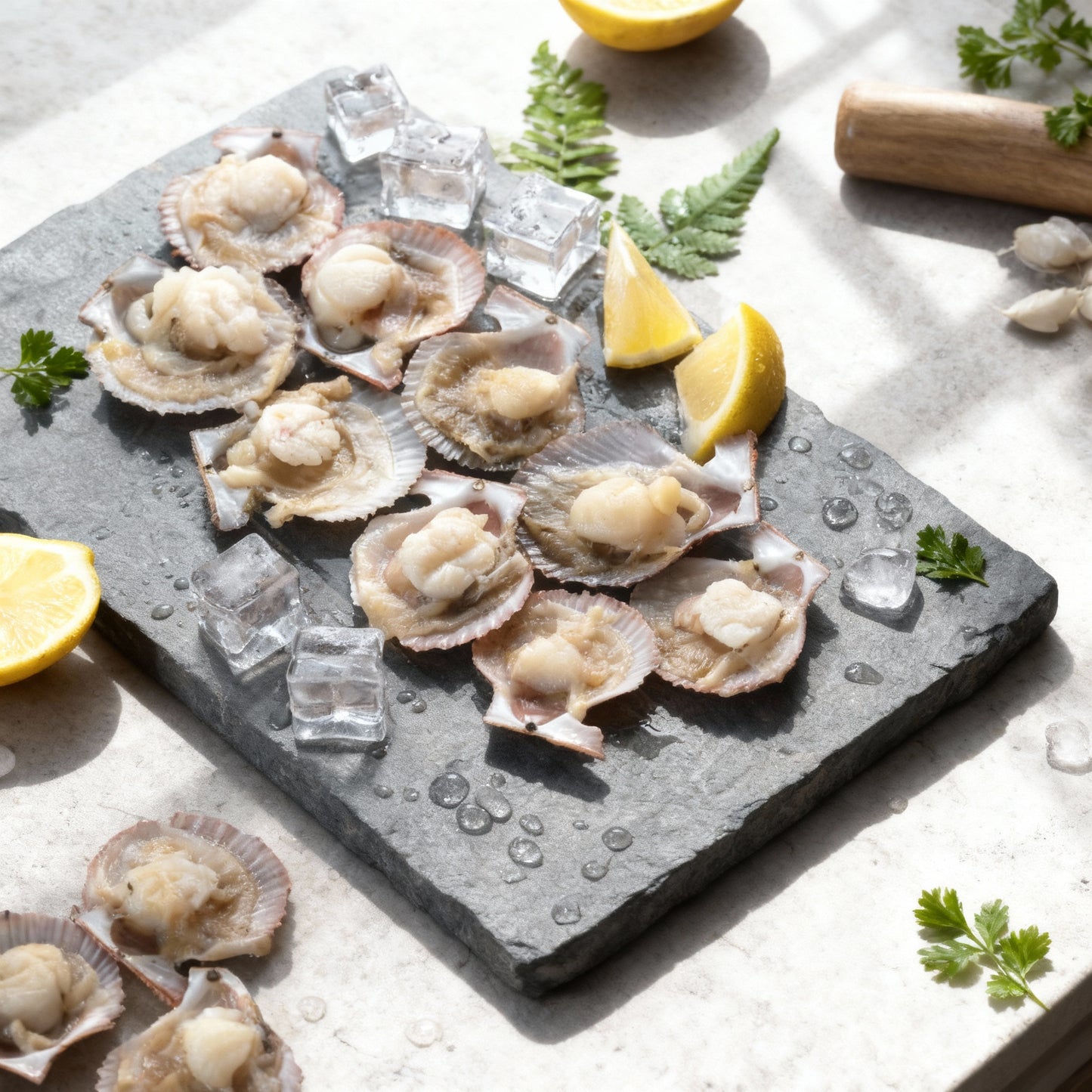 Half Shelled Scallops