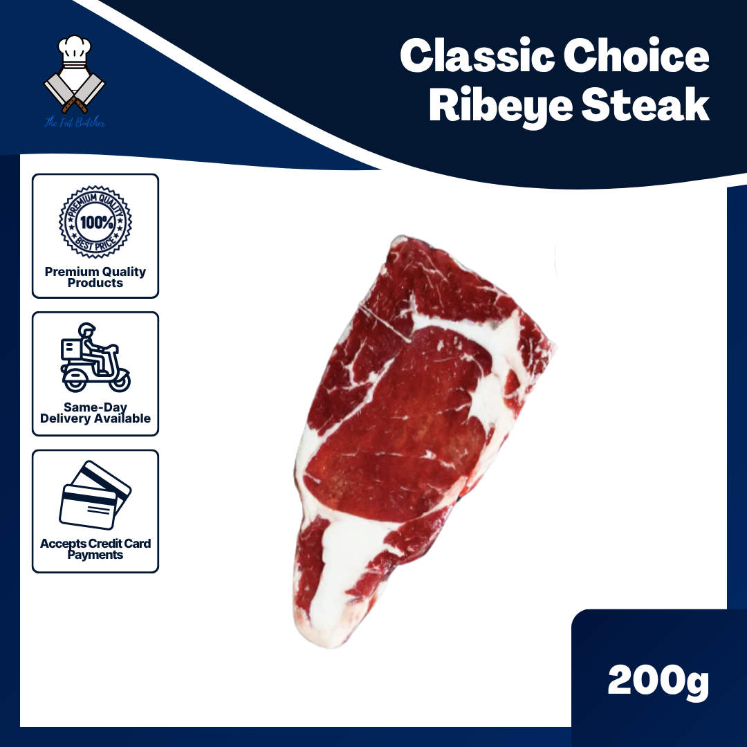 Classic Choice Ribeye Steak – The Fat Butcher