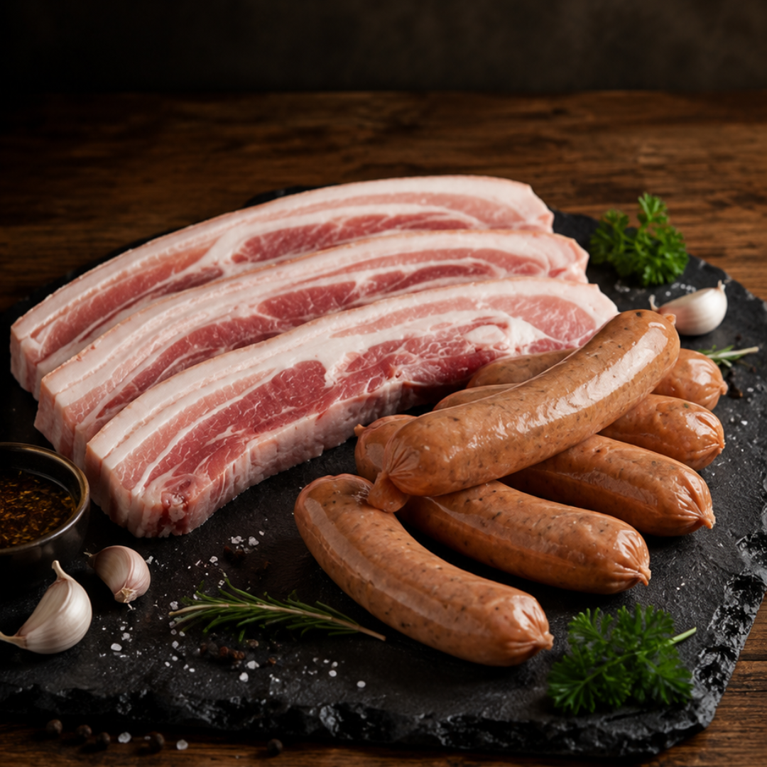 Hungarian Sausage 500g + Pork Belly (Liempo Cut) 1kg (Bundle & Save)