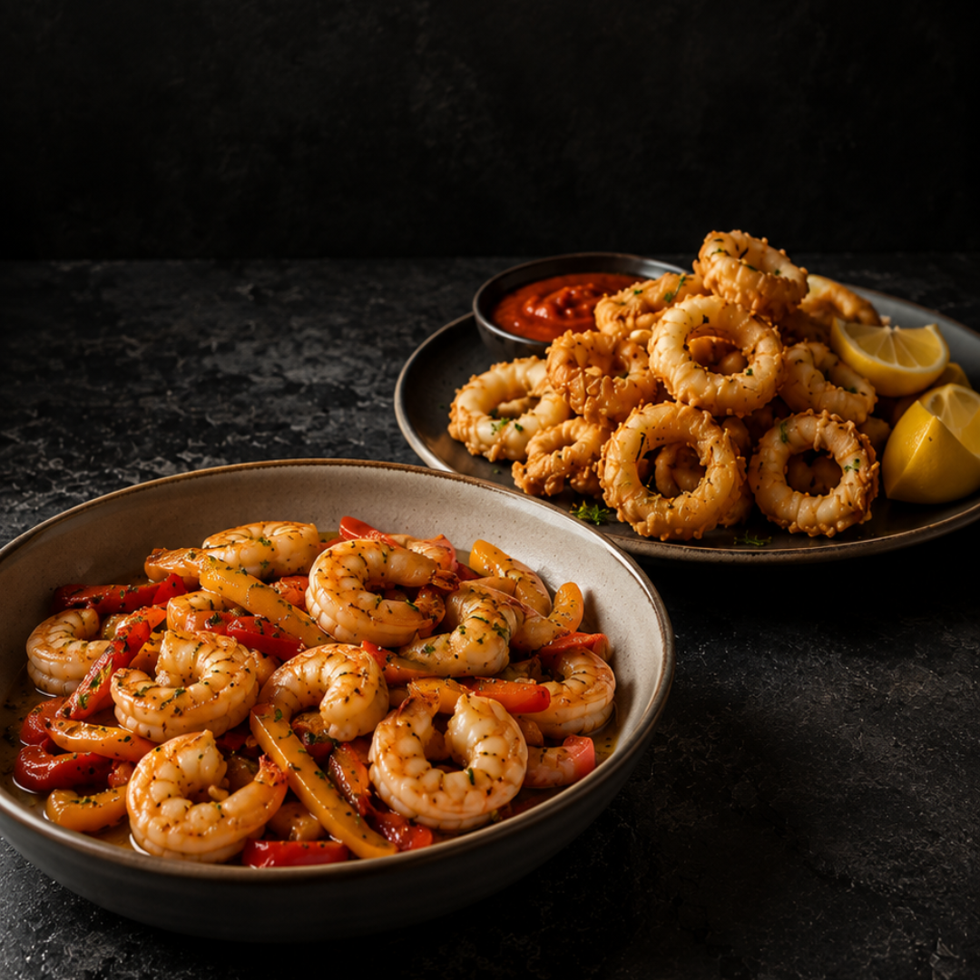 Peeled Shrimp 500g + Squid Rings 500g (Bundle & Save)