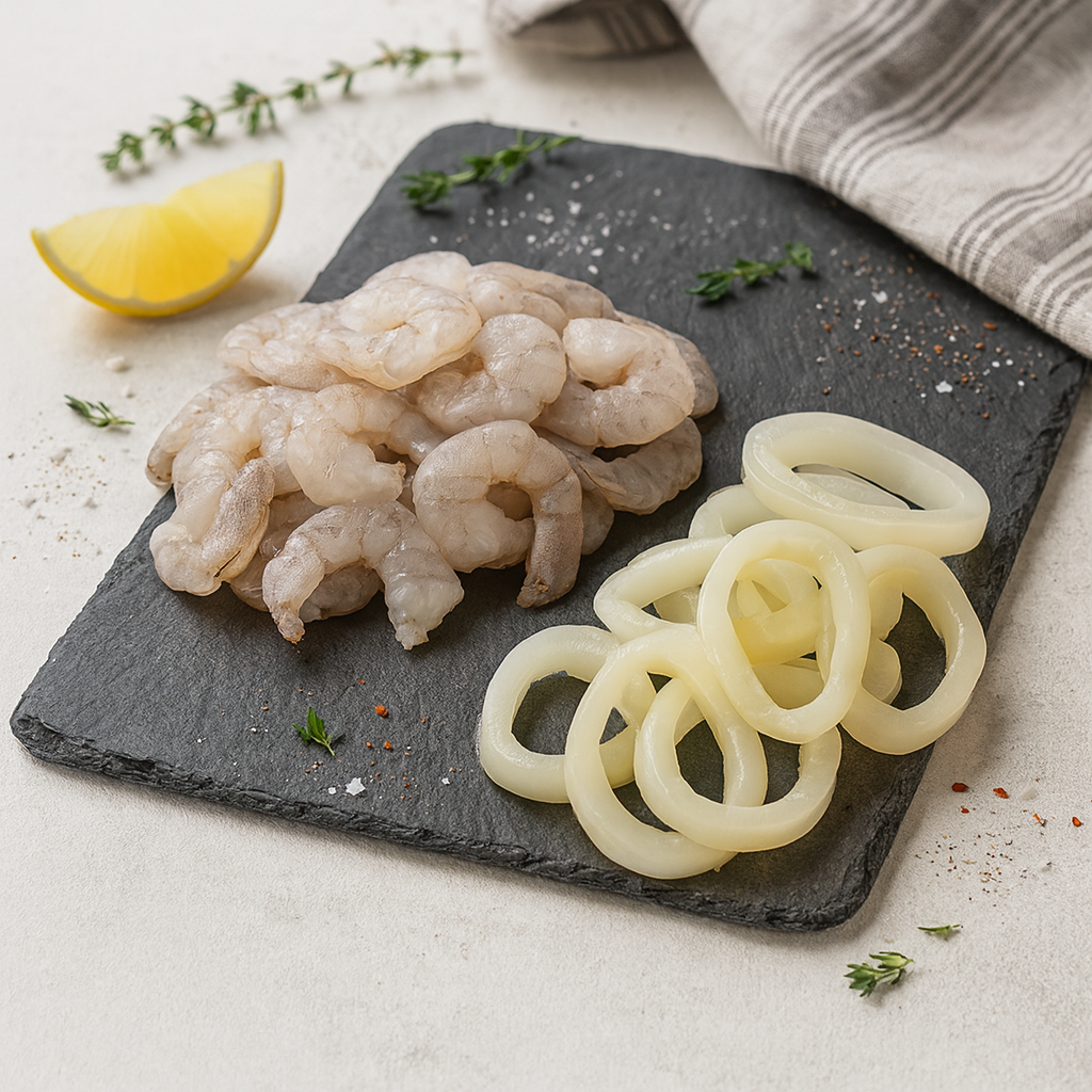 Peeled Shrimp 500g + Squid Rings 500g (Save P20)