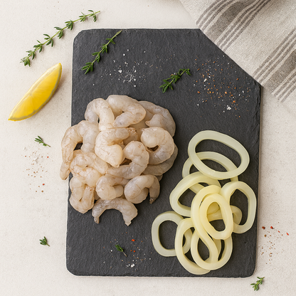 Peeled Shrimp 500g + Squid Rings 500g (Save P20)