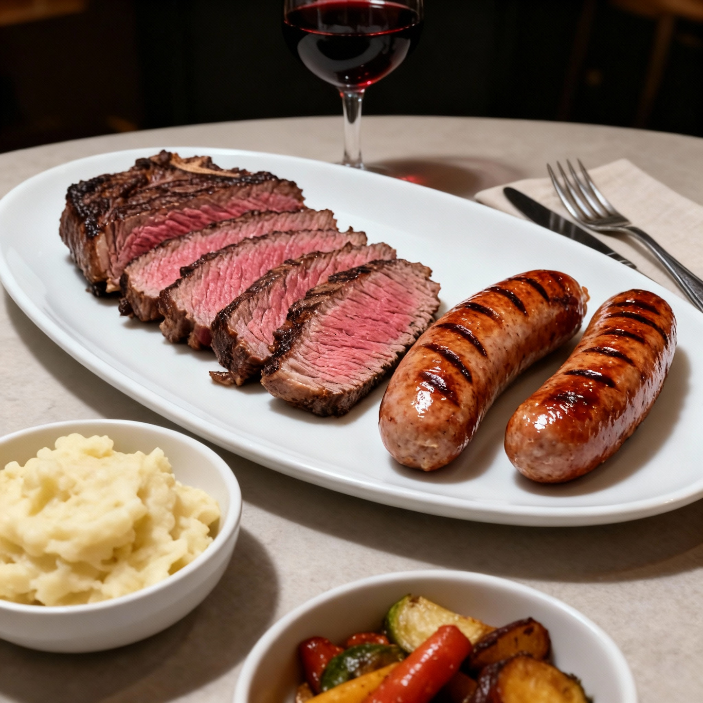 Premium 1" Giant Ribeye Steak + Hungarian Sausage (Save P30)