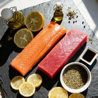 Salmon Loin 500g + Tuna Block 350g (Save P30)